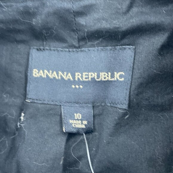 Banana Republic Black Pinstripe Double Breasted Womens 10 Blazer Jacket 3725 - Picture 7 of 8
